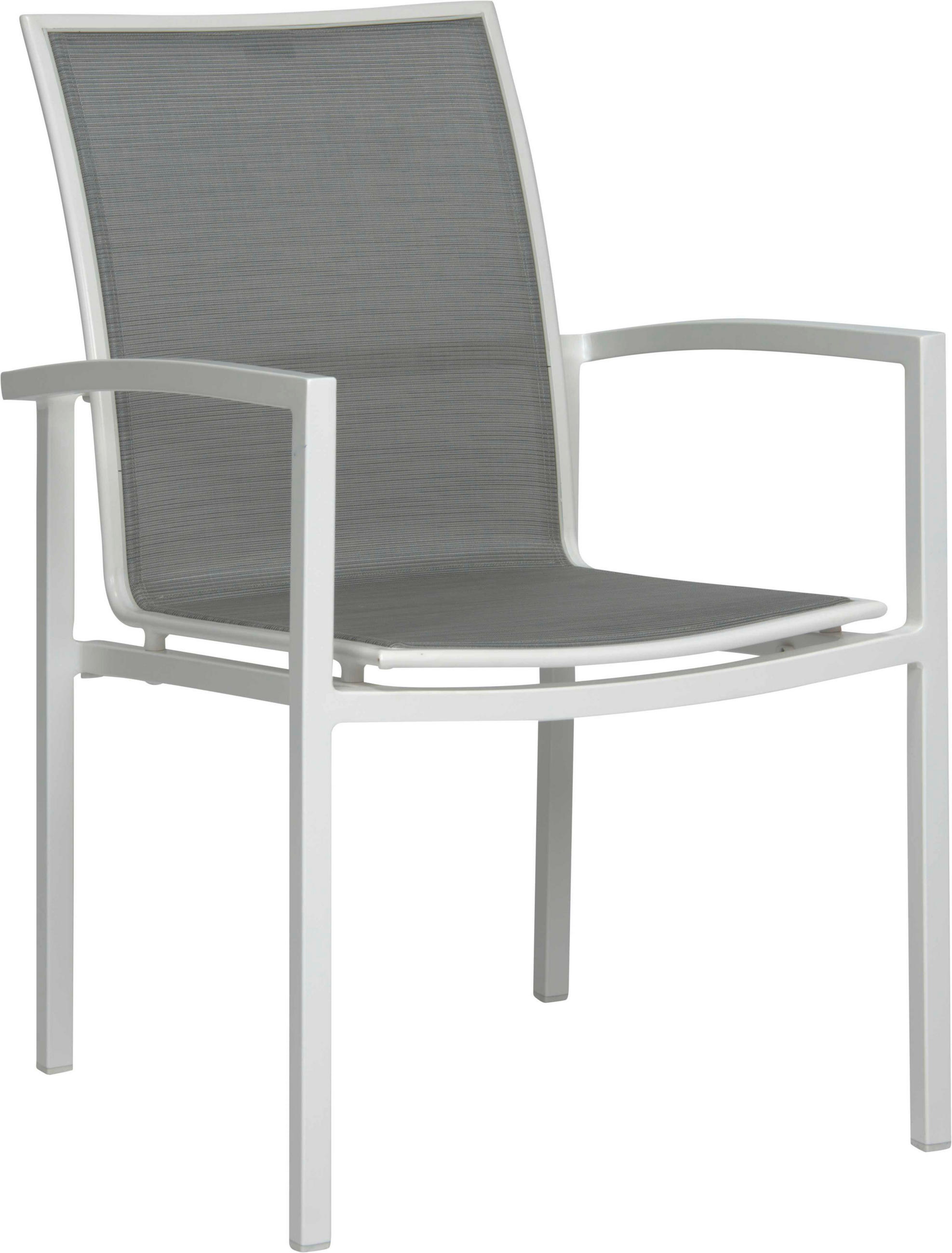 STAPELSESSEL Aluminium Grau, Weiß  - Silberfarben/Weiß, Basics, Textil/Metall (58/66/89cm) - Stern