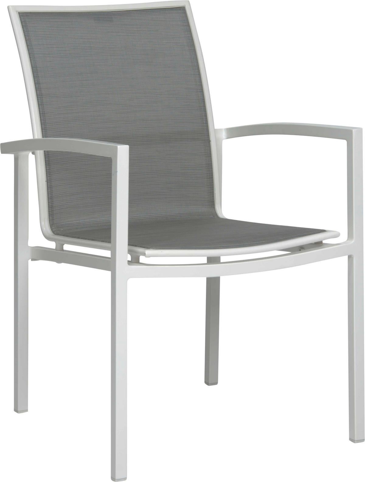 STAPELSESSEL Aluminium Grau, Weiß  - Silberfarben/Weiß, Basics, Textil/Metall (58/66/89cm) - Stern