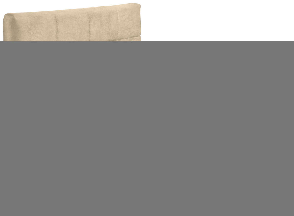 BOXSPRINGBETT 140/200 cm  in Creme  - Creme/Schwarz, Design, Holzwerkstoff/Kunststoff (140/200cm) - Xora
