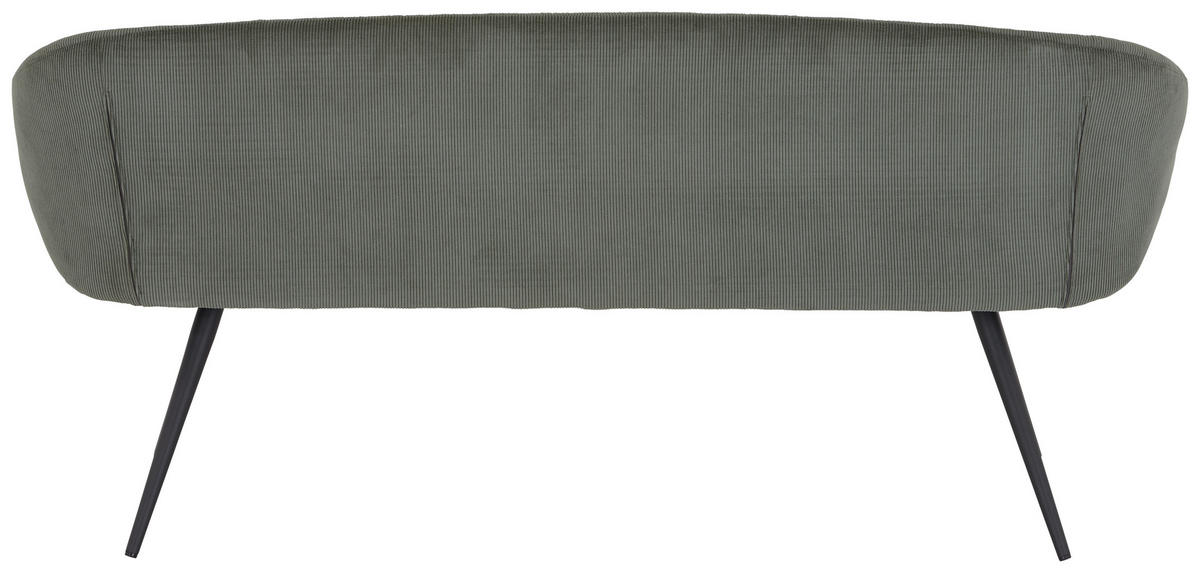 SITZBANK 168/82/62 cm Struktur Grün  - Schwarz/Grün, MODERN, Textil/Metall (168/82/62cm) - MID.YOU
