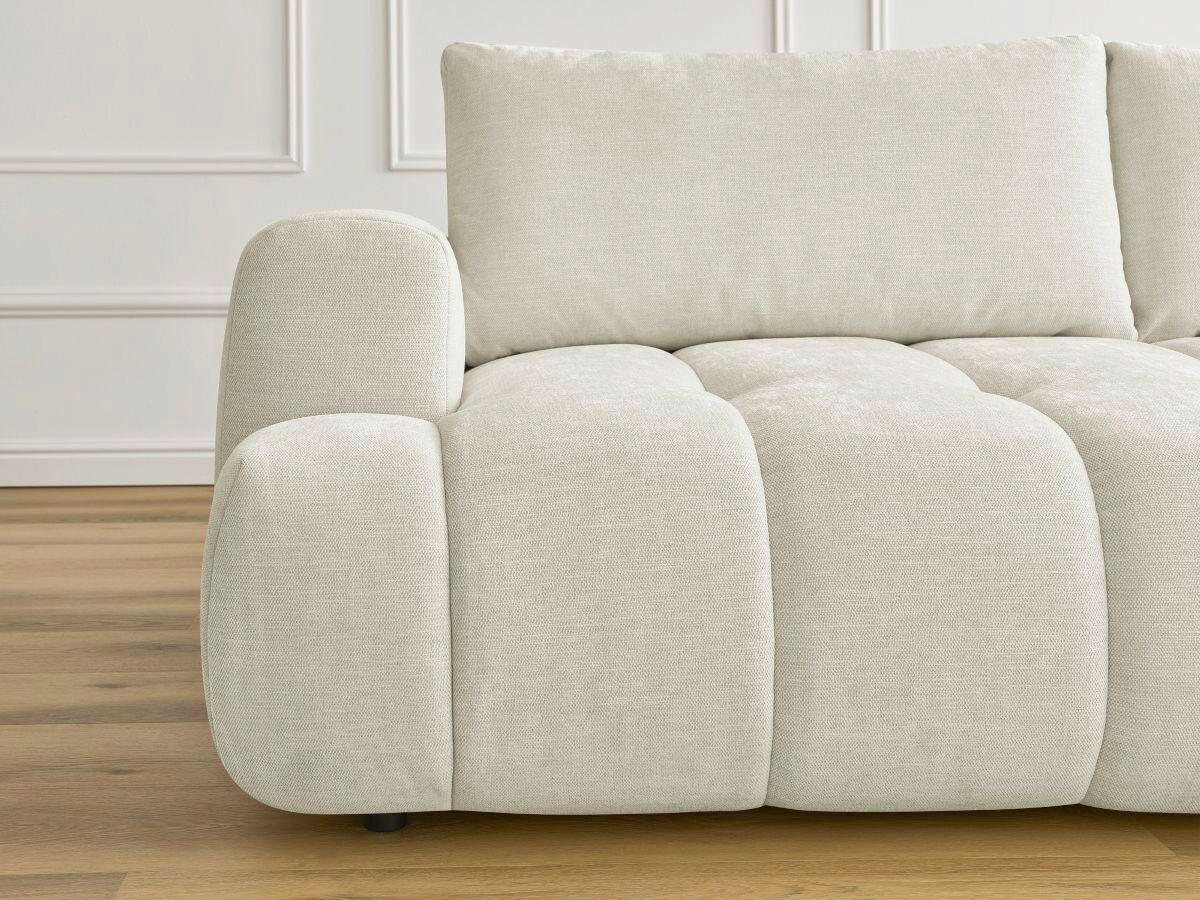 SCHLAFSOFA FUJI Leinenoptik Beige  inkl.  - Beige/Schwarz, MODERN, Kunststoff/Textil (251/113/88cm)