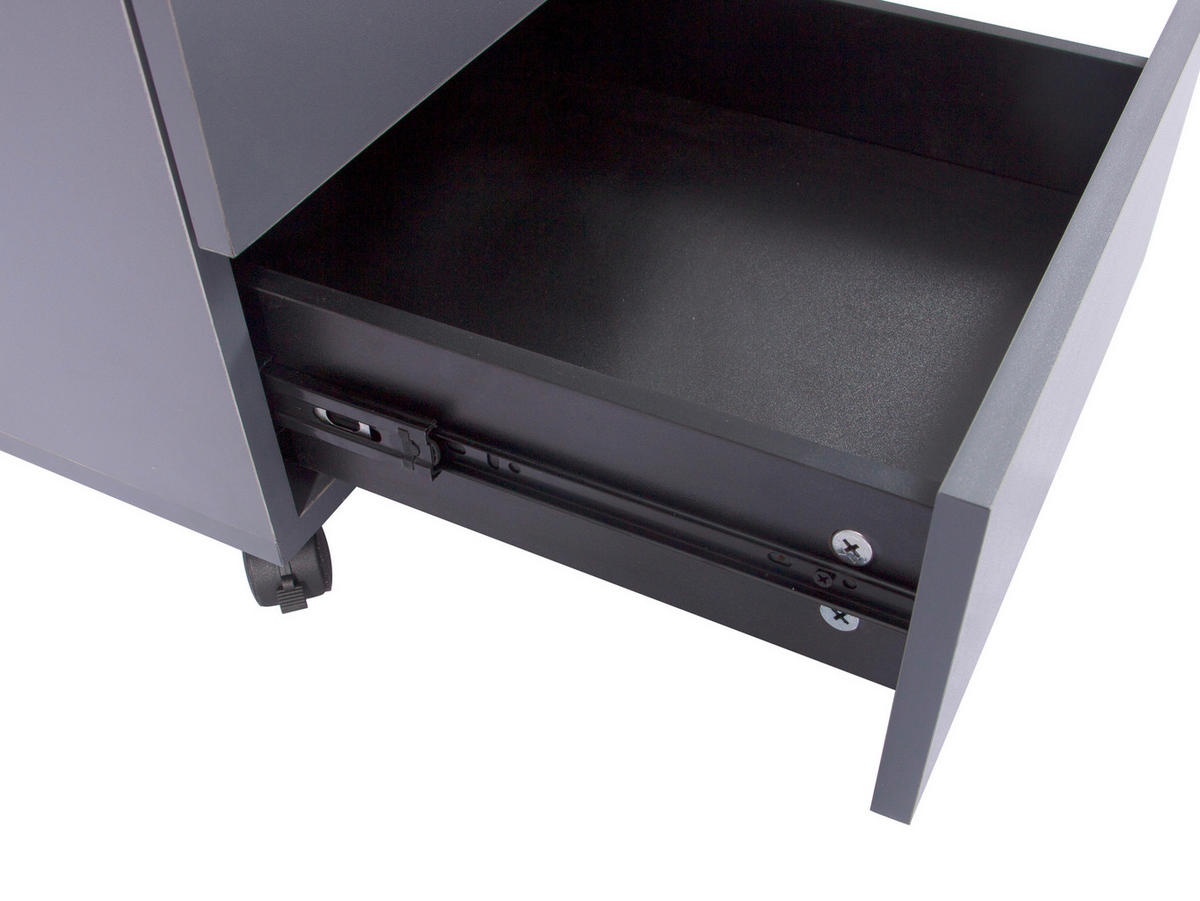 ROLLCONTAINER 39/55/70 cm  - Grau, MODERN, Holzwerkstoff/Kunststoff (39/55/70cm) - Livetastic