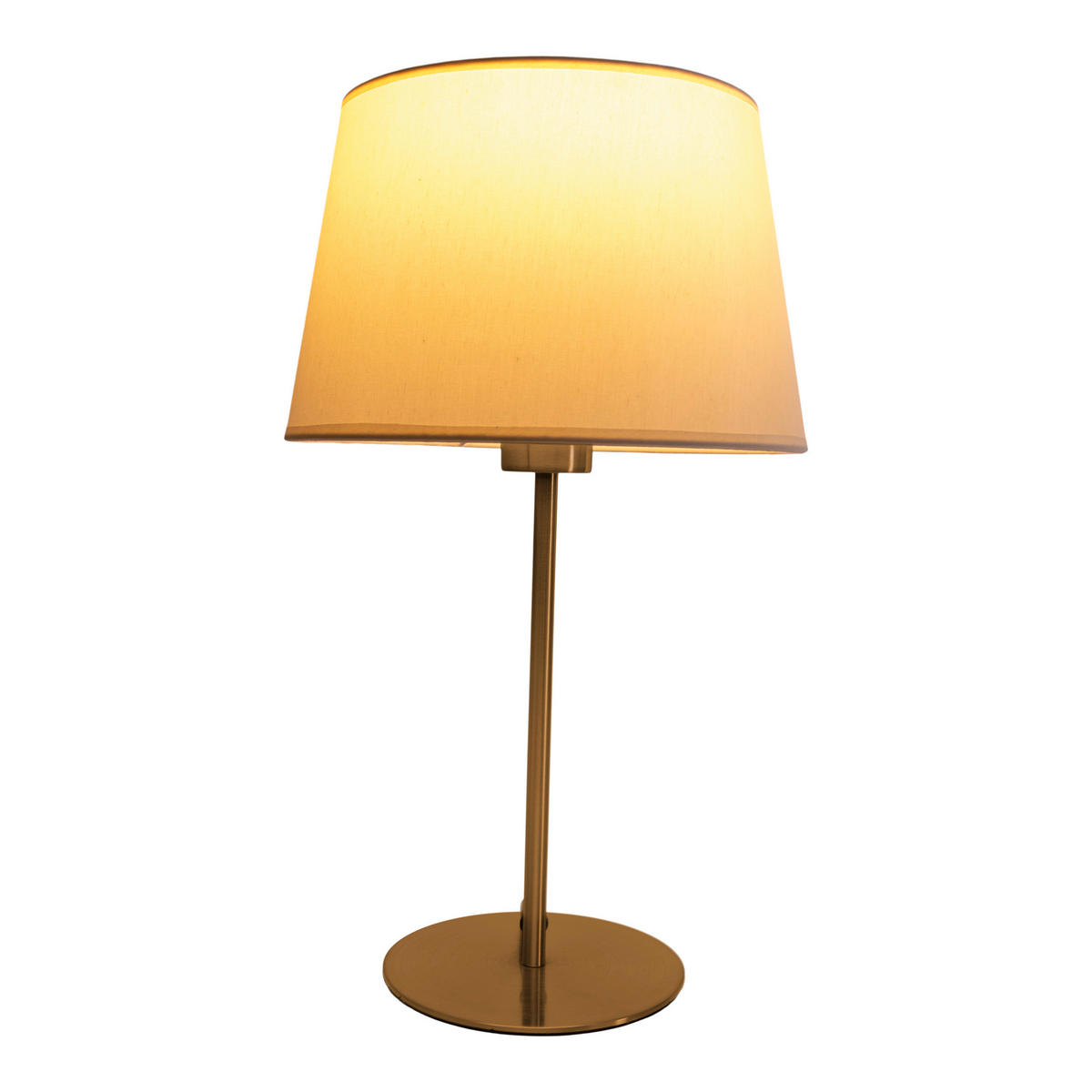 TISCHLEUCHTE   - Beige/Messingfarben, Basics, Textil/Metall (45cm) - Näve