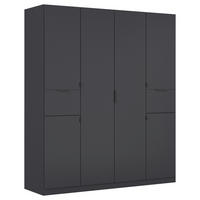 DREHTÜRENSCHRANK in Grau  - Grau, Modern, Holzwerkstoff/Metall (181/210/54cm) - Rauch Möbel