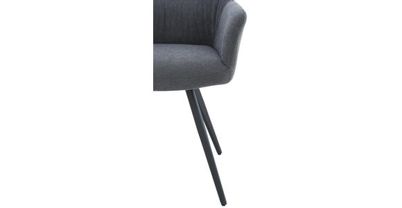 ARMLEHNSTUHL  Typenauswahl Webstoff  - Grau, Design, Textil/Metall (58/86/62,5cm) - Carryhome