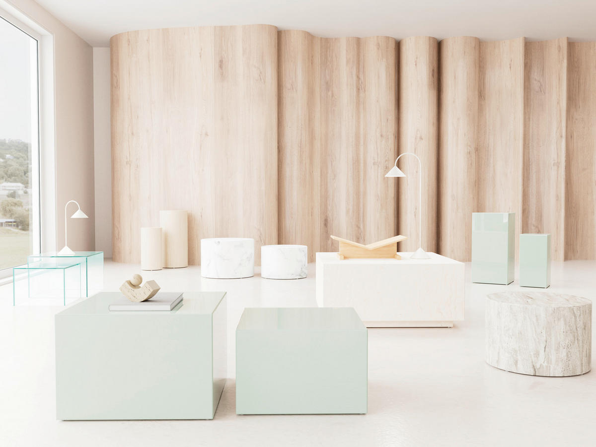 COUCHTISCH Glas 50/50/35 cm  - Klar, Design, Glas (50/50/35cm) - MID.YOU