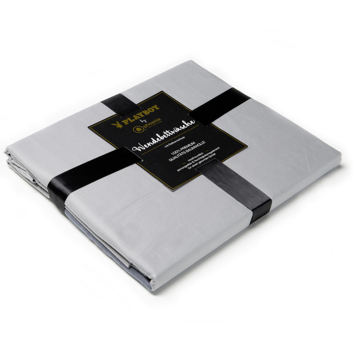 WENDEBETTWÄSCHE PLAYBOY  - Grau, Basics, Textil (155/200cm) - Playboy