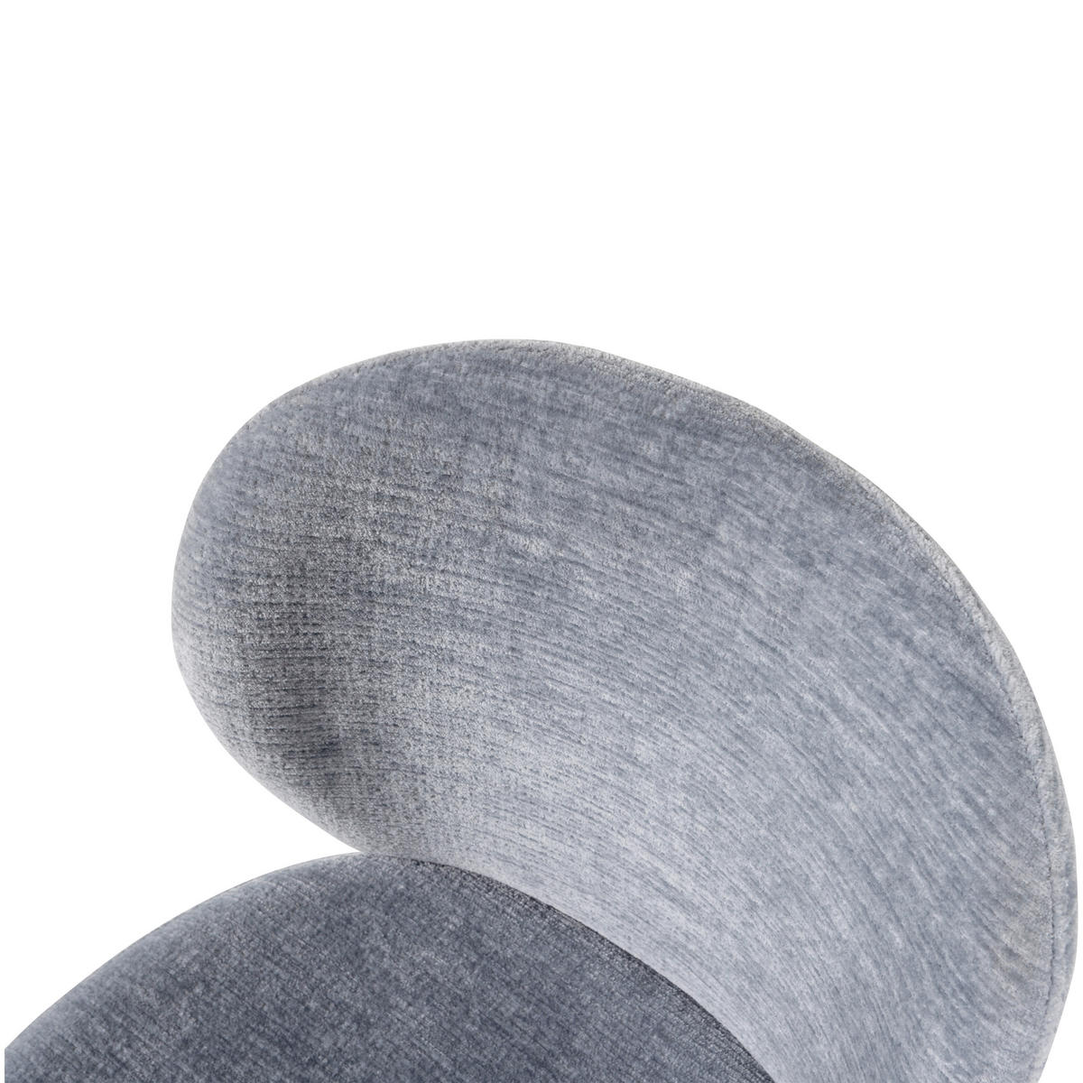 STUHL-SET 2 Stück , Sitzfläche 360° drehbar , Bouclé  - Blau, MODERN, Textil/Metall (58/80/65cm) - Livetastic