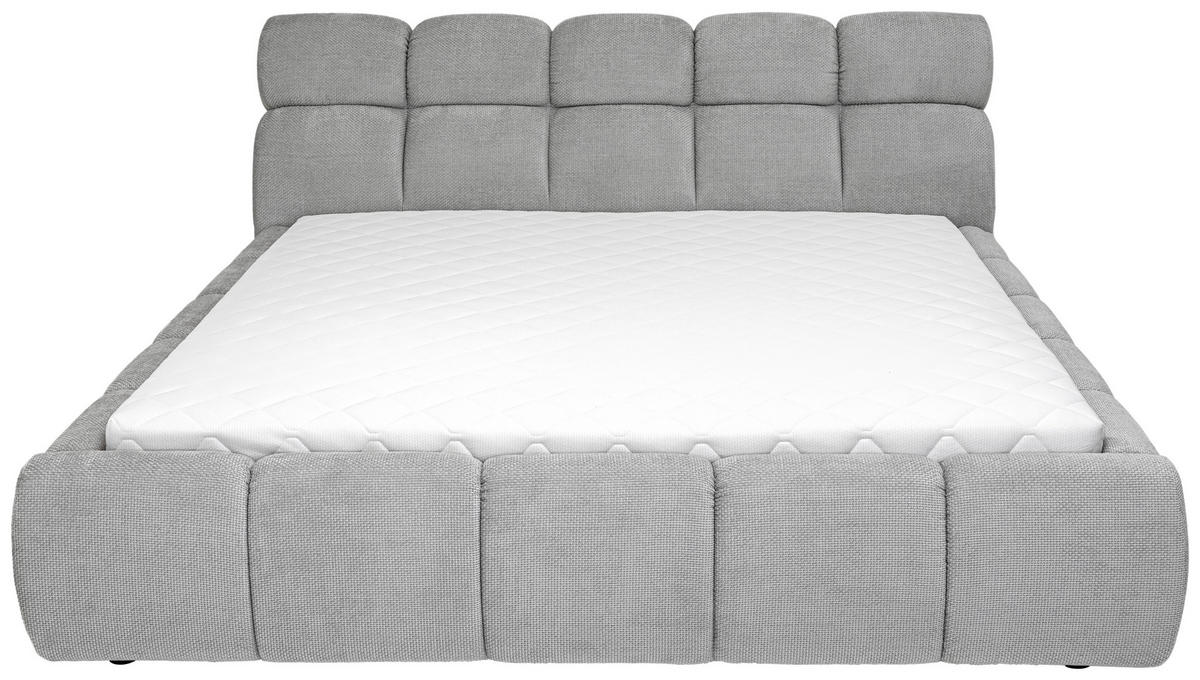 POLSTERBETT 160/200 cm  in Silberfarben  - Silberfarben/Schwarz, Design, Kunststoff/Textil (160/200cm) - Esposa