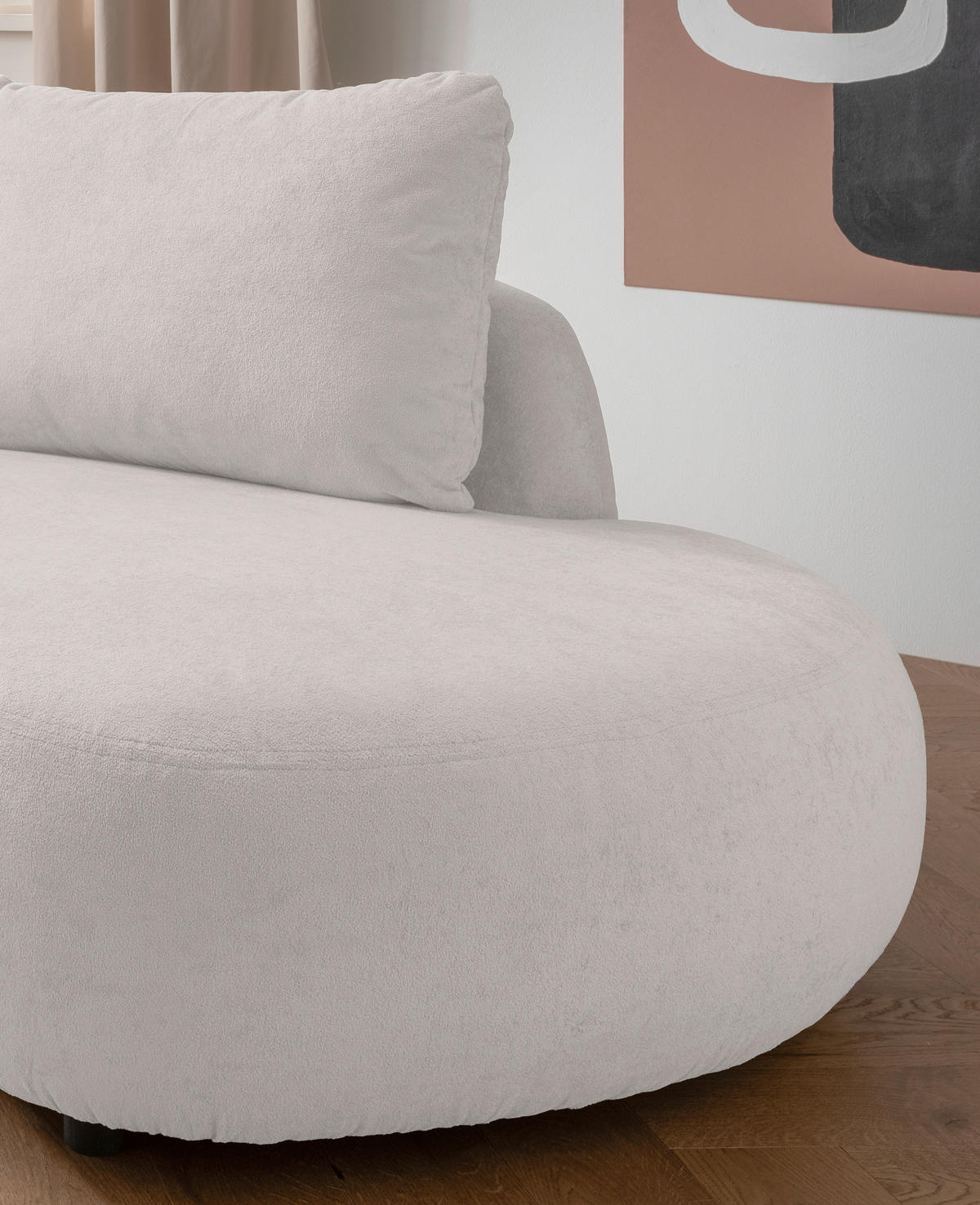 ECKSOFA Beige Mikrofaser  - Beige/Schwarz, MODERN, Kunststoff/Textil (139/250cm) - Livetastic