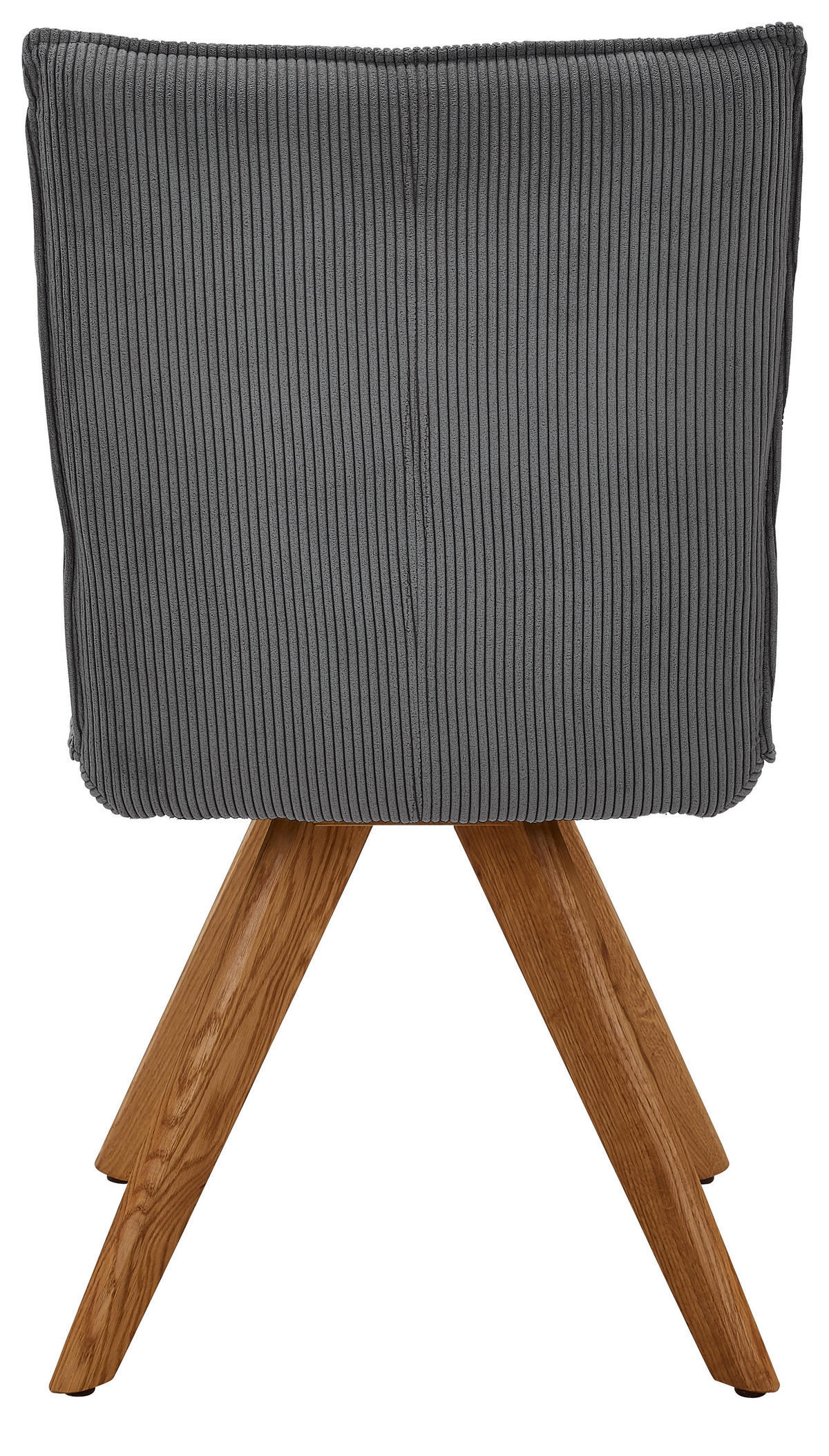 STUHL Feincord Anthrazit Wildeiche massiv  - Wildeiche/Anthrazit, Design, Holz/Textil (47/87/62cm) - Johann Jakob