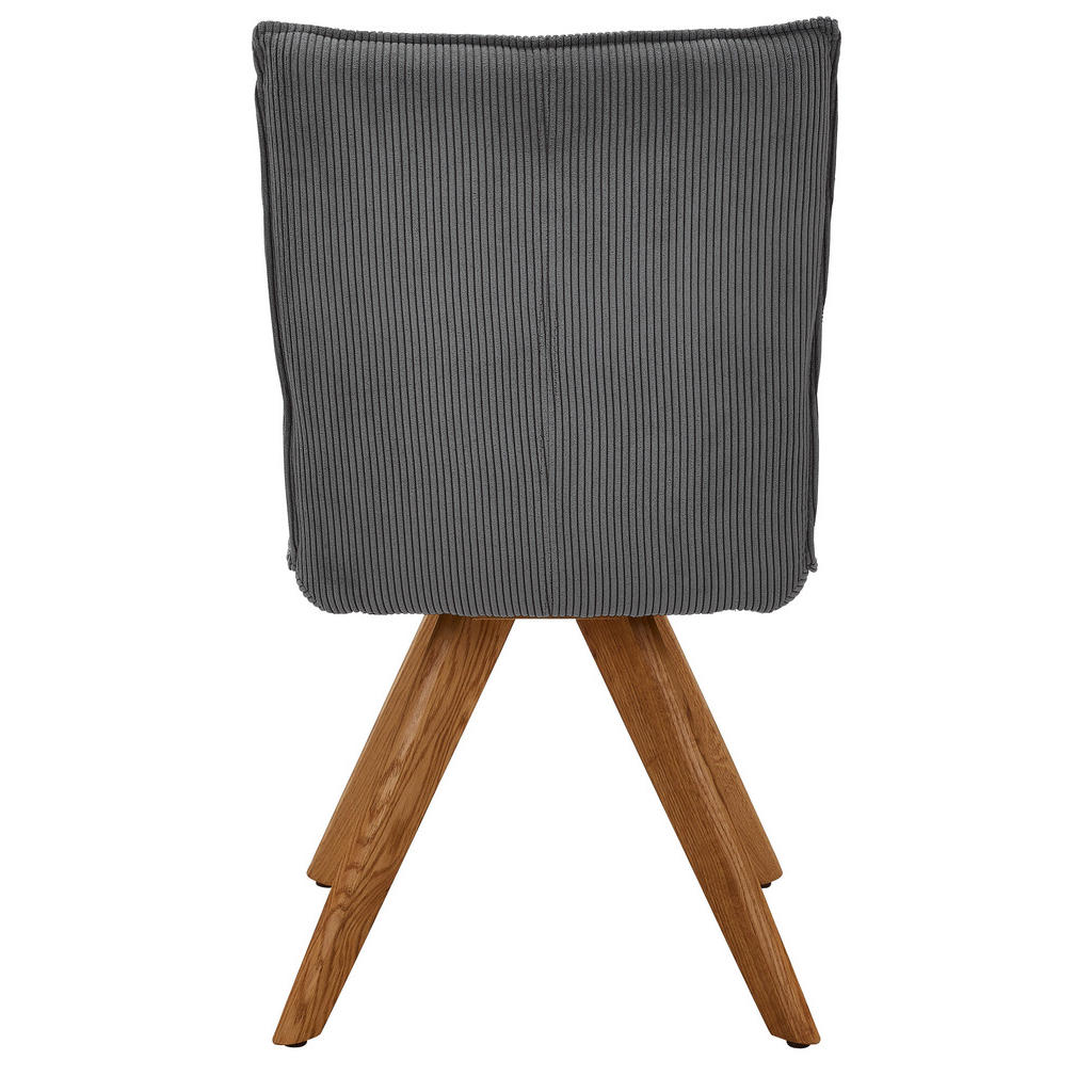 Thumbnail - Johann Jakob Stuhl, Anthrazit, Holz, Textil, Wildeiche, massiv, Stativgestell, 47x87x62 cm, Stoffauswahl, Typenauswahl, ...