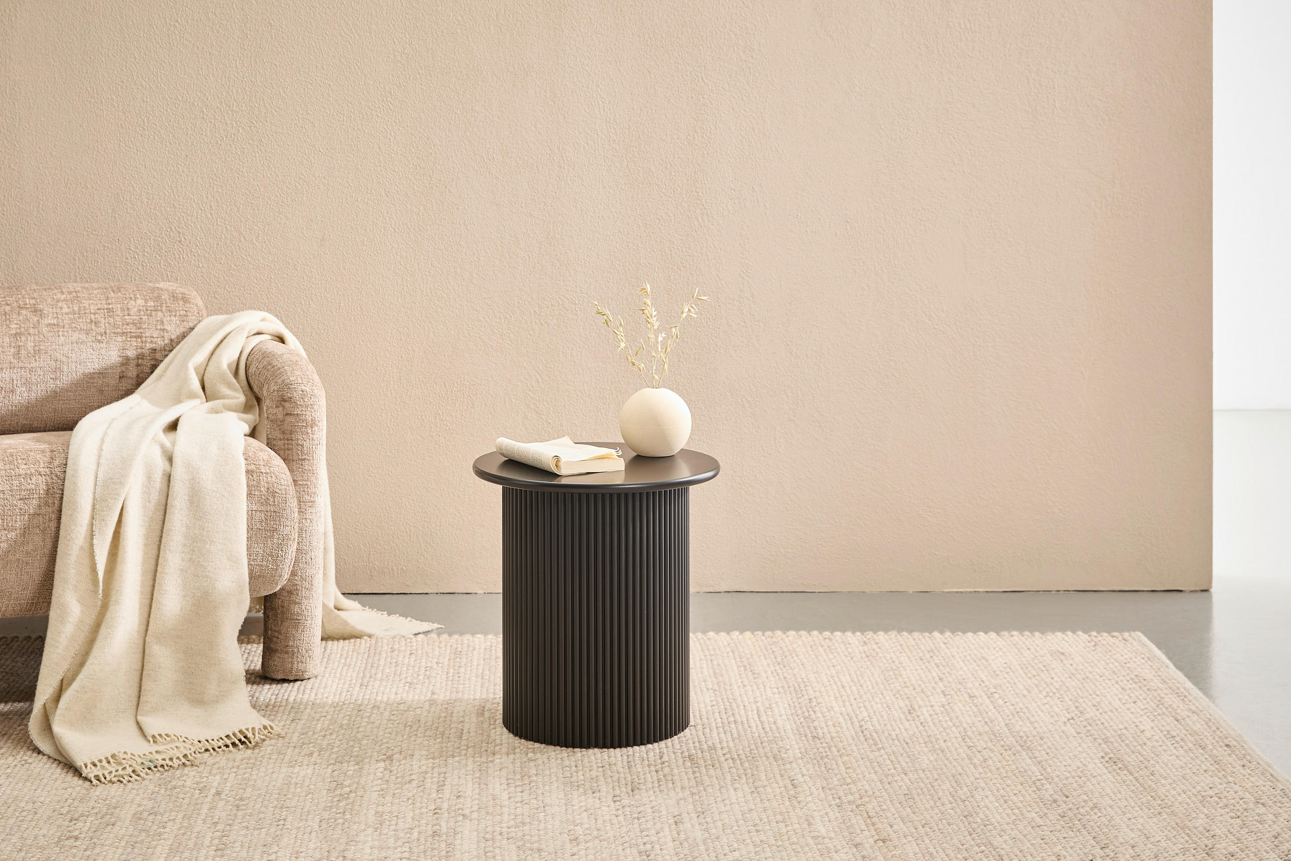 BEISTELLTISCH 40/40/41 cm Schwarz rund  - Schwarz, Design, Holzwerkstoff (40/40/41cm) - Xora