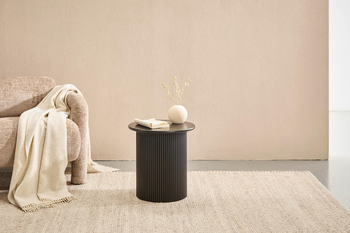 BEISTELLTISCH 40/40/41 cm Schwarz rund  - Schwarz, Design, Holzwerkstoff (40/40/41cm) - Xora