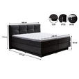 BOXSPRINGBETT 180/200 cm  in Anthrazit  - Anthrazit/Schwarz, KONVENTIONELL, Kunststoff/Textil (180/200cm) - Carryhome