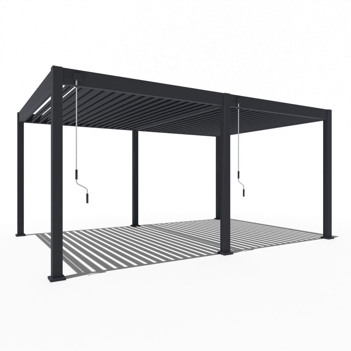 PERGOLA 360/530/255 cm   - Anthrazit, Basics, Metall (360/530/255cm) - Gardenson