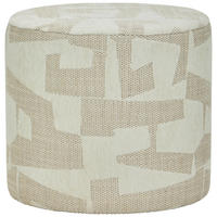 Taburet din textil, material pe bază de lemn, alb - alb, Lifestyle, textil/material pe bază de lemn (45/40/45cm) - Xora