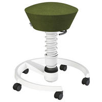 BÜROHOCKER Wollmischung mel. Grün, Weiß  - Weiß/Grün, Basics, Kunststoff/Textil (55/45,66/55cm) - Aeris