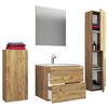 BADEZIMMER 5-teilig  in 126 cm  - Honigeiche/Weiss, Modern, Keramik/Holzwerkstoff (126cm) - MID.YOU