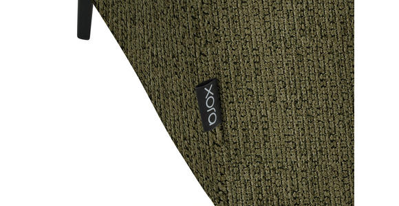 ECKSOFA in Webstoff Olivgrün 280/205 cm - Schwarz/Olivgrün, Design, Textil/Metall (280/205cm) - Xora