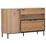 SIDEBOARD in 140/90/42 cm - Eichefarben/Schwarz, LIFESTYLE, Holzwerkstoff/Metall (140/90/42cm) - Novel