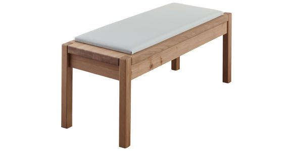 BETTBANK 120/46,3/40 cm   - Eiche Bianco/Champagner, Design, Holz/Textil (120/46,3/40cm) - Venda