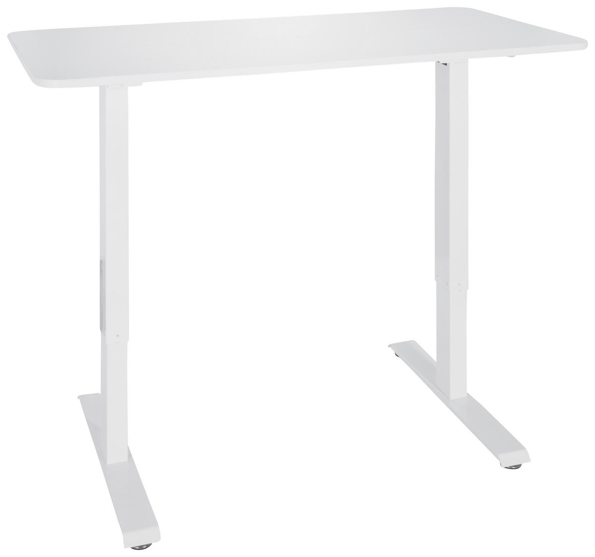 SKRIVBORD  i vit  - vit, Modern, metall/trämaterial (120/74/60cm) - MID.YOU