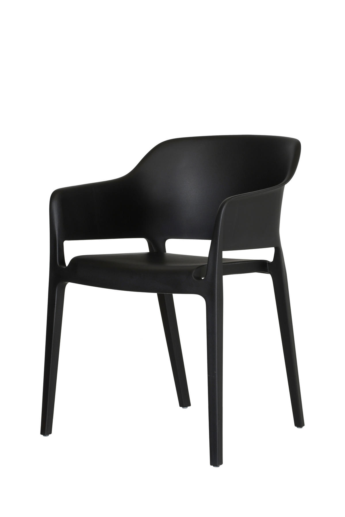 GARTENSTUHL-SET Kunststoff Schwarz  - Schwarz, MODERN, Kunststoff (54,5/77,5/55cm) - Gardenson