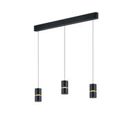 LED-HÄNGELEUCHTE 111/8/210 cm  - Schwarz, Design, Metall (111/8/210cm) - Helestra