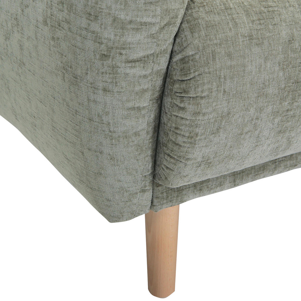 ECKSOFA Olivgrün Flachgewebe  - Buchefarben/Olivgrün, KONVENTIONELL, Holz/Textil (230/144cm) - Carryhome