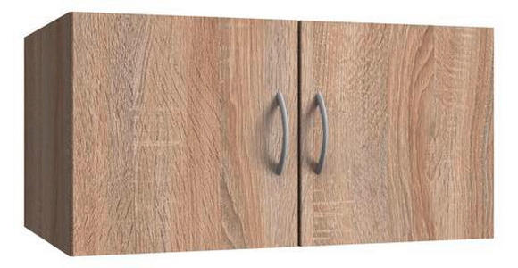 AUFSATZSCHRANK 70/40/40 cm  - Eichefarben/Alufarben, KONVENTIONELL, Holzwerkstoff/Kunststoff (70/40/40cm) - Xora