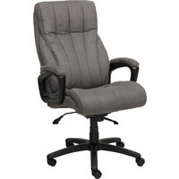 SCAUN DIRECTORIAL, microfibră, gri, negru - negru/gri, Konventionell, plastic/textil (68/111-119/78cm) - Novel