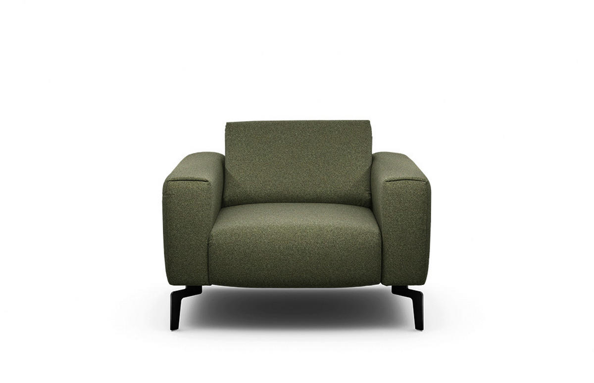 SESSEL Chenille Waldgrün    - Waldgrün/Schwarz, Design, Textil/Metall (110/85/86-94cm) - SENSOO