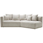 ECKSOFA in Chenille Creme  315/180 cm  - Creme/Schwarz, MODERN, Kunststoff/Textil (315/180cm) - Hom`in