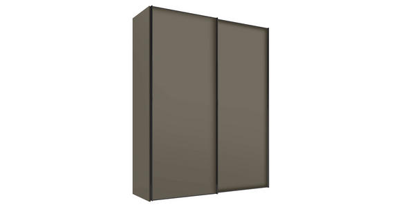 SCHWEBETÜRENSCHRANK 188/222/68 cm 2-türig  - Graphitfarben/Mokka, Design, Holzwerkstoff/Metall (188/222/68cm) - Moderano