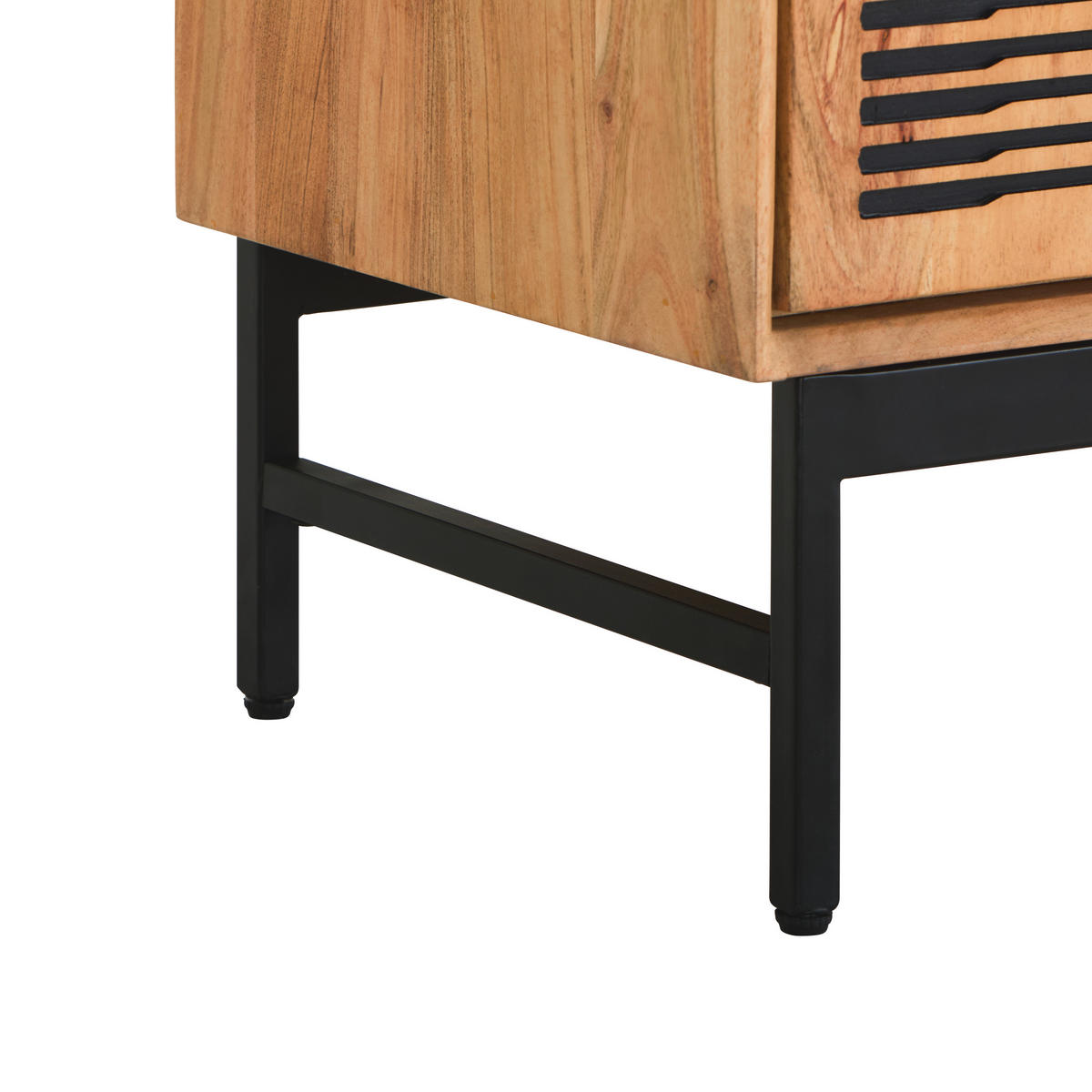 KOMMODE , 85/85/40 cm,  - Schwarz/Akaziefarben, KONVENTIONELL, Holz/Metall (85/85/40cm) - Livetastic