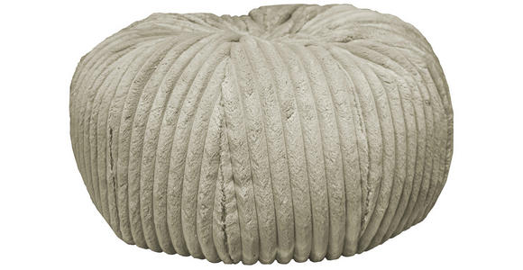 POUF Cord 60/30/60 cm  - Sandfarben, Design, Textil (60/30/60cm) - Carryhome