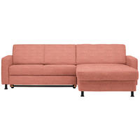 ECKSOFA in Webstoff Koralle  - Koralle/Schwarz, Design, Kunststoff/Textil (257/165cm) - Xora