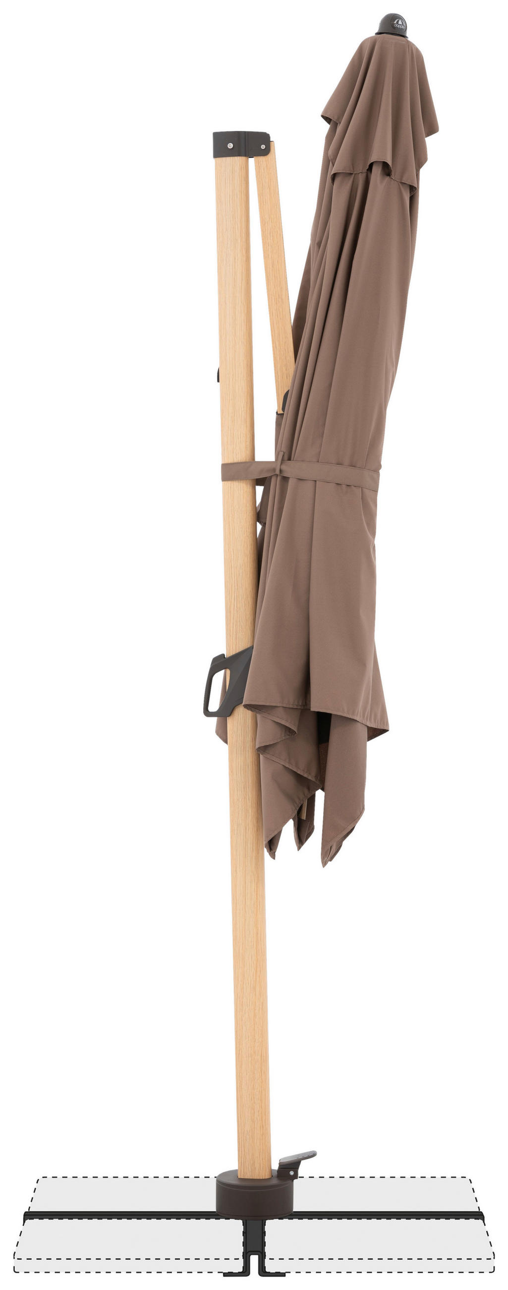AMPELSCHIRM  300/220 cm  - Greige/Eschefarben, Basics, Textil/Metall (300/220cm) - Doppler