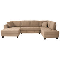 WOHNLANDSCHAFT MORITZ Karamell Cord  - Karamell, Trend, Textil (155/324/178cm) - P & B