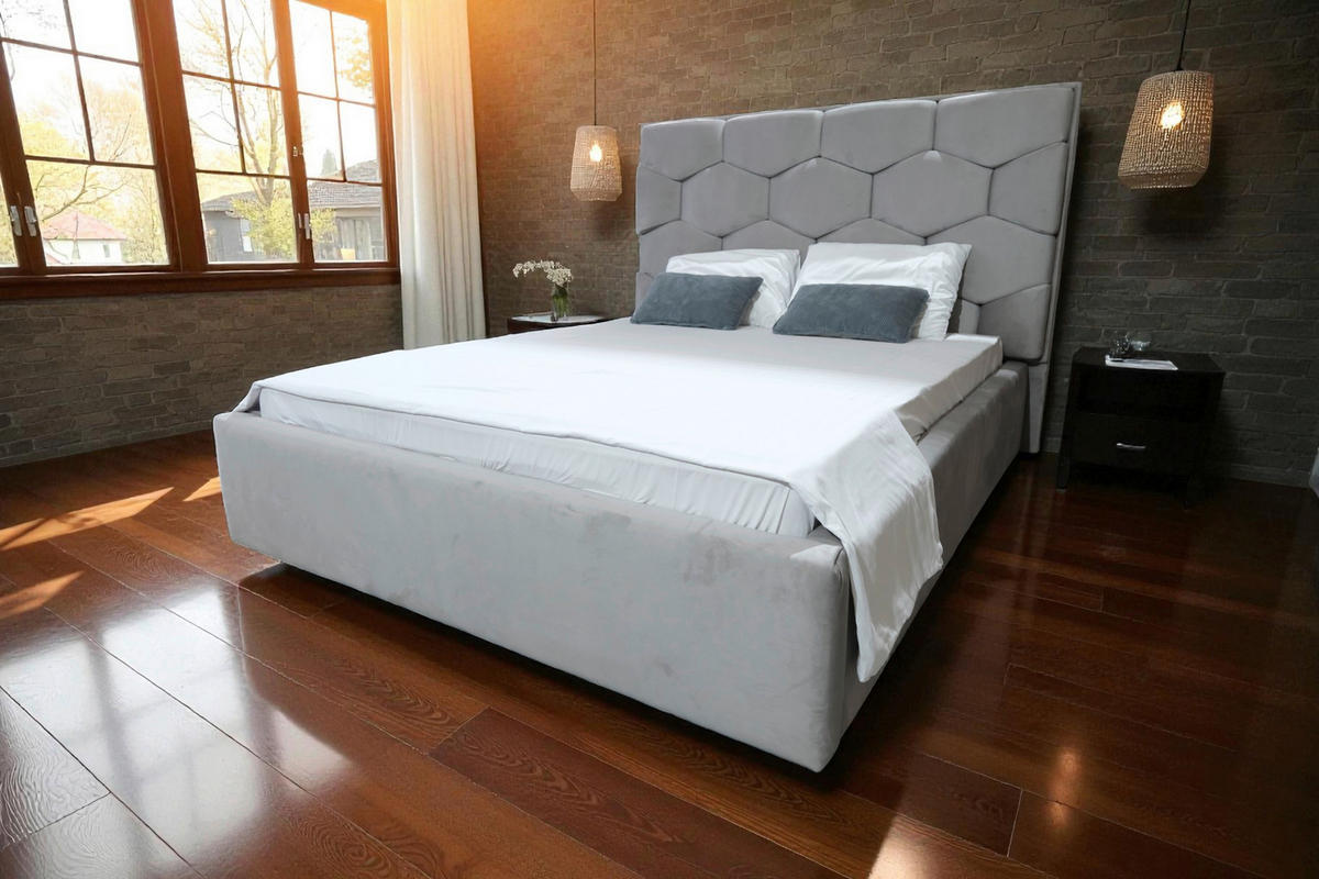 Pat, gri - gri, Basics, textil (160/200cm) - Voleo