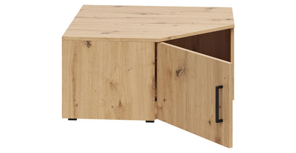 AUFSATZSCHRANK 101/35/79 cm  - Schwarz/Eiche Artisan, MODERN, Holzwerkstoff/Kunststoff (101/35/79cm) - Carryhome