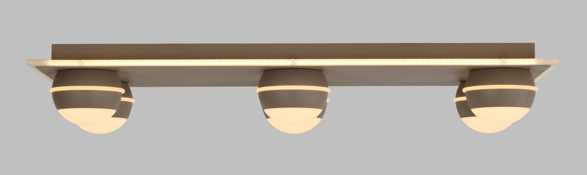 LED-DECKENLEUCHTE Biarritz 74/32/12,5 cm  - Sandfarben, Design, Kunststoff/Metall (74/32/12,5cm)
