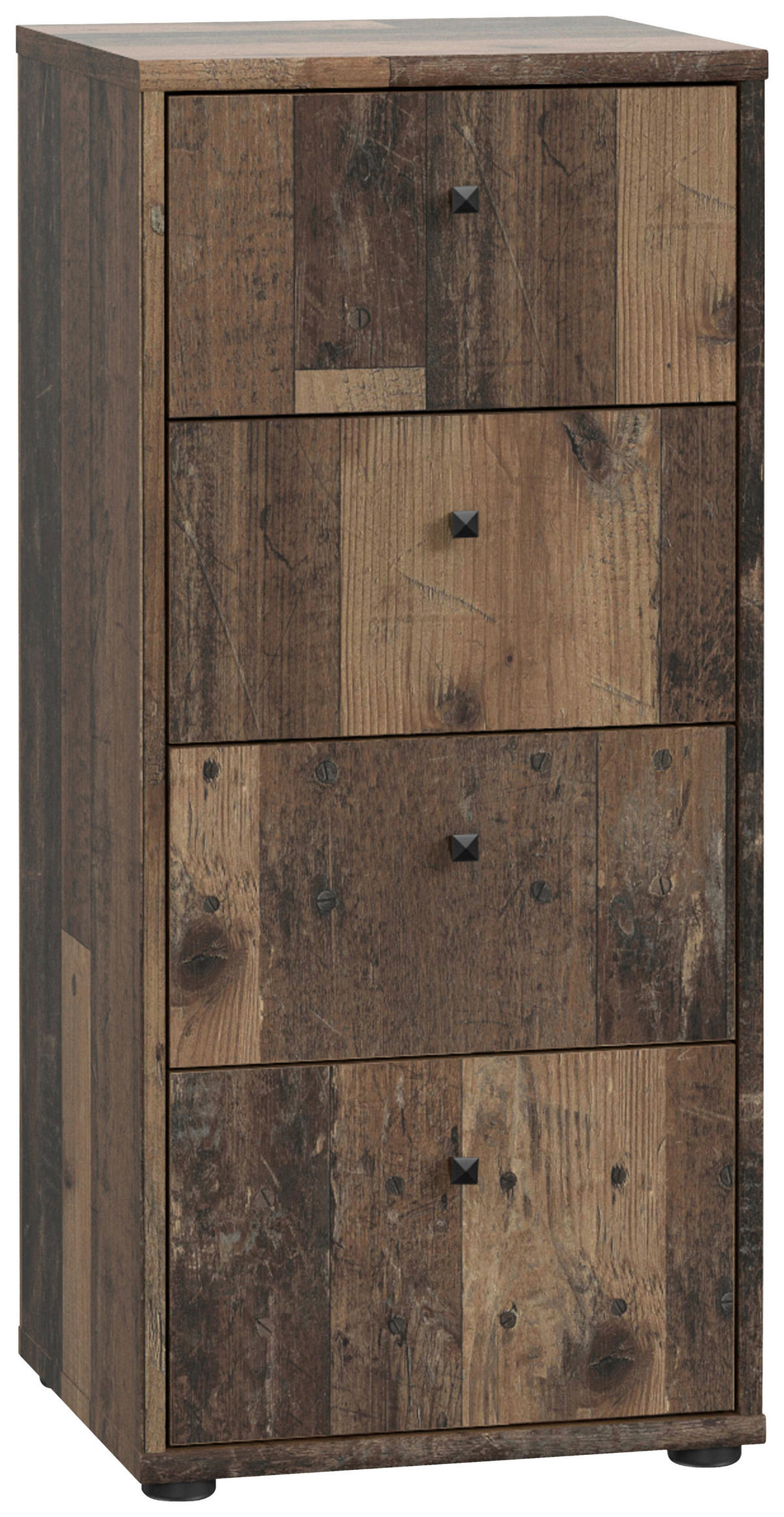KOMMODE 38,6/85,5/34,8 cm  in Dunkelbraun, Graubraun  - Dunkelbraun/Graubraun, Design, Holzwerkstoff/Kunststoff (38,6/85,5/34,8cm)