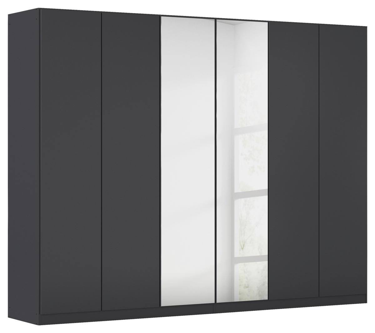 FALTTÜRENSCHRANK 271/210/54 cm 4-türig Dunkelgrau  - Dunkelgrau, Holzwerkstoff (271/210/54cm) - Rauch Möbel