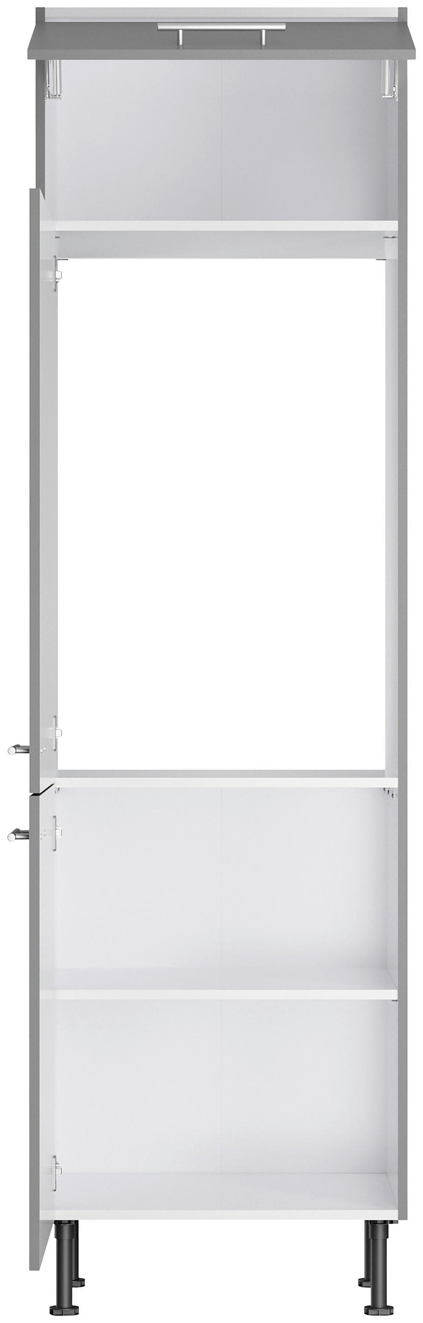 KÜCHENLEERBLOCK 270 cm   in Grau  - Edelstahlfarben/Anthrazit, Basics, Holzwerkstoff/Metall (270cm) - Optifit
