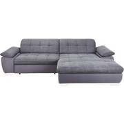 SEDACÍ SOUPRAVA, šedá, textilie - šedá/barvy chromu, Design, kov/textilie (265/80/180cm) - Carryhome
