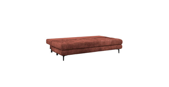 SCHLAFSOFA  mit Liegefunktion, Schlafen auf Sitzhöhe, Rücken echt Chenille Bordeaux  - Bordeaux/Schwarz, KONVENTIONELL, Textil/Metall (203/94/96cm) - Carryhome