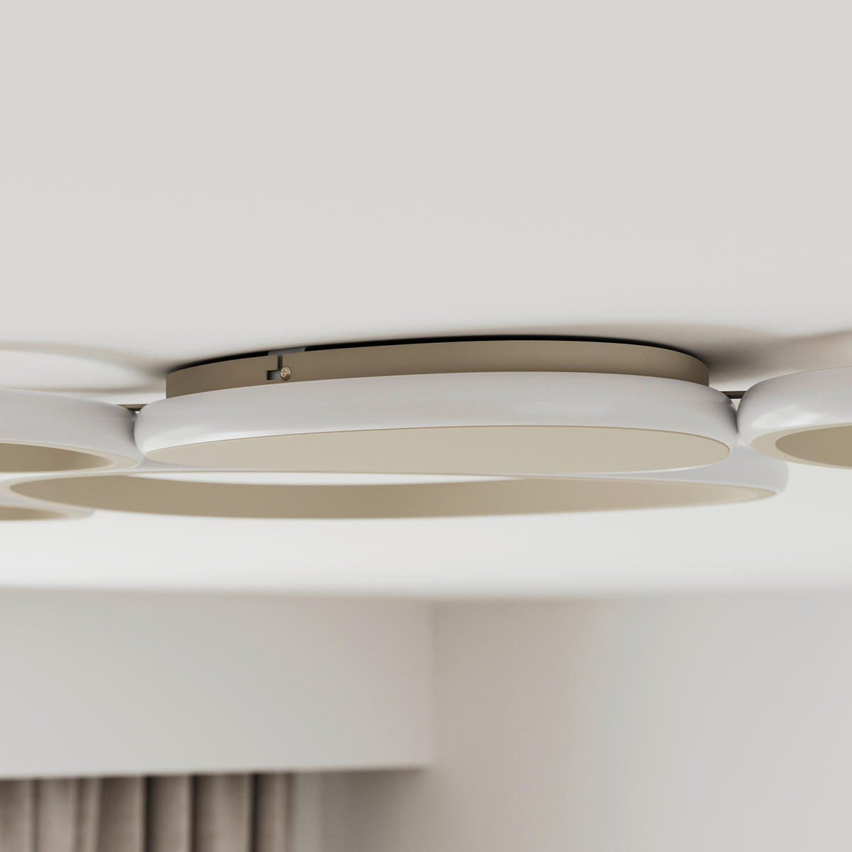 Plafonieră Cu Led 6,5 W     - nisipiu, Design, plastic/metal (90,5l) - Novel