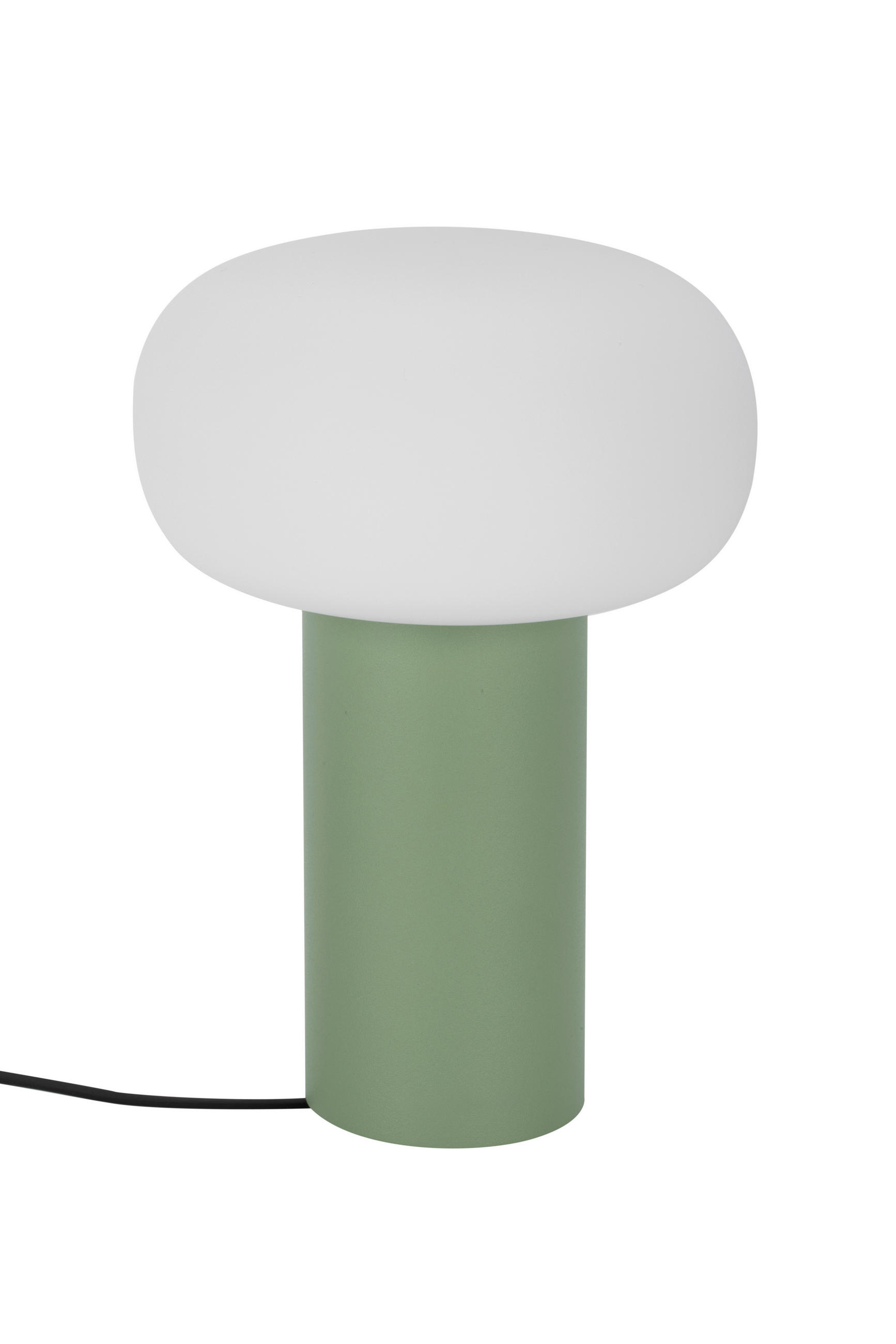 AKKU-TISCHLEUCHTE 13/19 cm  - Weiß/Grün, Trend, Glas/Metall (13/19cm) - Dieter Knoll